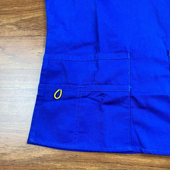 WonderWink True Blue Scrub Top Shirt Sz XS Modern Fit W/pockets Cotton Blend NWT - Picture 5 of 7
